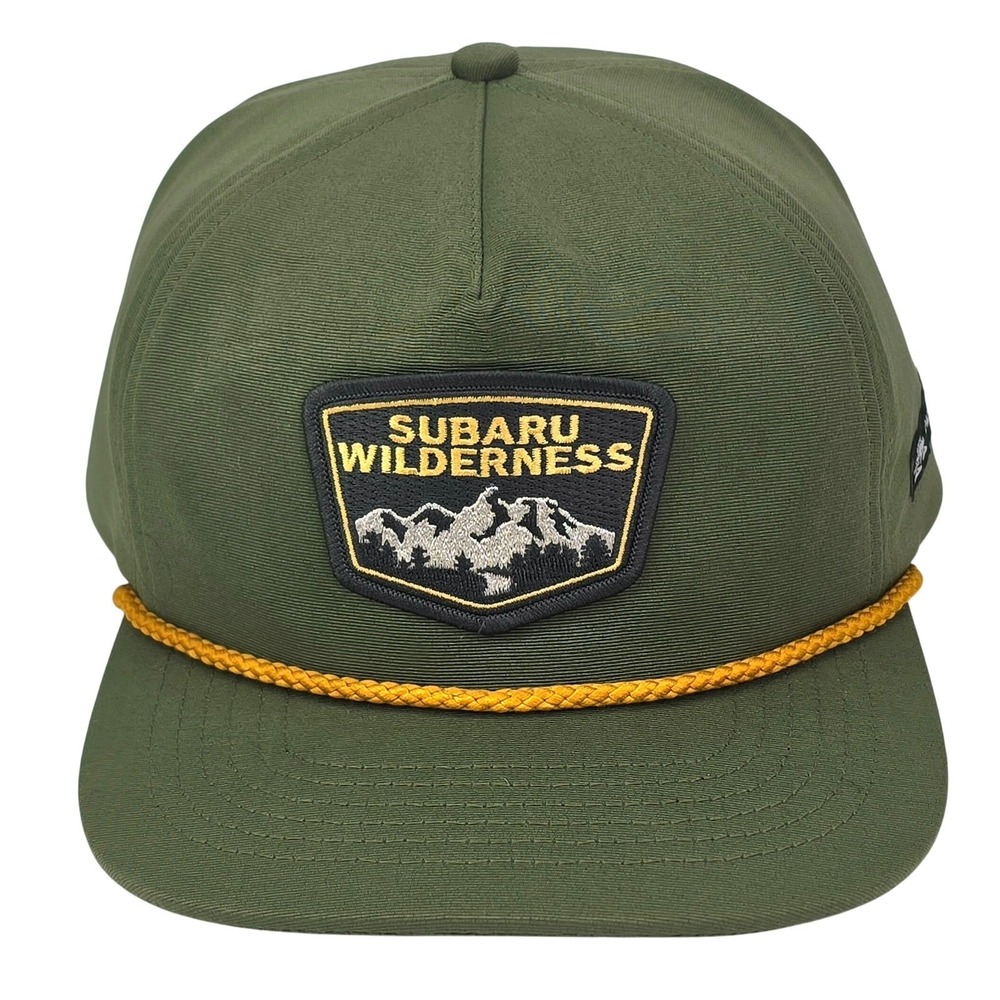 Spacecraft Subaru Wilderness Hat OSFA Olive Green Rope Snapback Mountain Patch